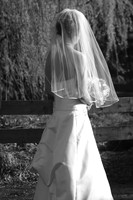 deana bride potrait bw